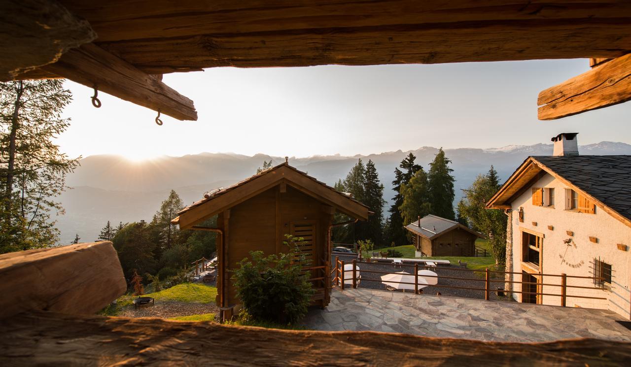 Les Mazots De La Source & Spa Vercorin Exterior foto